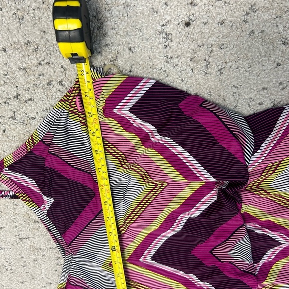 Penningtons feel pretty 3X mint/new condition Pink and Gray Chevron Maxi Dress - Picture 9 of 15